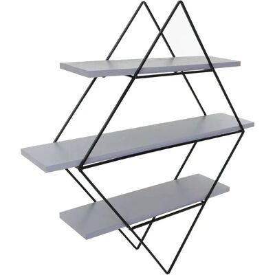 Décoshop26 - 040008651 - Gris bleuâtre - 60x55x12 cm - Étagère murale - Publicité Décoshop26 - 040008651 - Gris bleuâtre - 60x55x12 cm - Étagère murale - Publicité