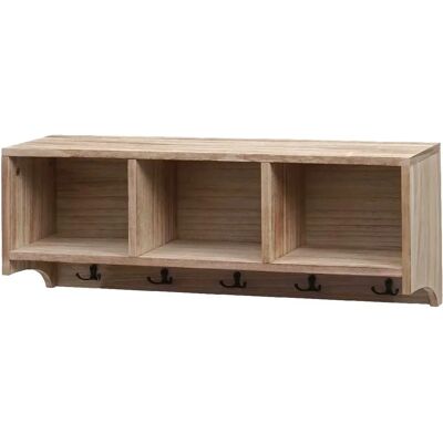 DÉCOSHOP26 - 3-compartments-5-hooks - Estante de pared DÉCOSHOP26 - 3-compartments-5-hooks - Estante de pared
