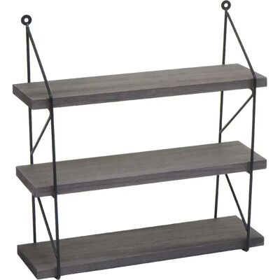 Décoshop26 - 3-tier shelf - Paulownia wood - Wall shelf Décoshop26 - 3-tier shelf - Paulownia wood - Wall shelf