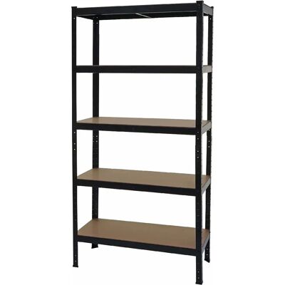 DÉCOSHOP26 040008688 Noir 5-etageres 180x90x40 cm Étagère de rangement - Publicité DÉCOSHOP26 040008688 Noir 5-etageres 180x90x40 cm Étagère de rangement - Publicité