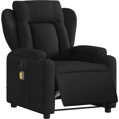 DÉCOSHOP26 - DEC027223 - Tela negra - Sillón reclinable DÉCOSHOP26 - DEC027223 - Tela negra - Sillón reclinable