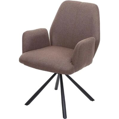 Décoshop26 - 040002275 - Tela marrón - Estructura de acero - Silla Décoshop26 - 040002275 - Tela marrón - Estructura de acero - Silla