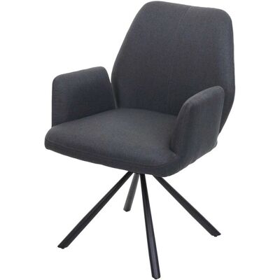 DÉCOSHOP26 Silla de oficina - Gris oscuro, Giratoria, Con reposabrazos - Muebles de oficina DÉCOSHOP26 Silla de oficina - Gris oscuro, Giratoria, Con reposabrazos - Muebles de oficina