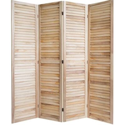 Décoshop26 Divisor de ambiente de madera 4 paneles - Plegable, 160x170 cm Décoshop26 Divisor de ambiente de madera 4 paneles - Plegable, 160x170 cm