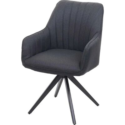 DÉCOSHOP26 - 040002277 - Gris oscuro - Tela - Dining chair DÉCOSHOP26 - 040002277 - Gris oscuro - Tela - Dining chair