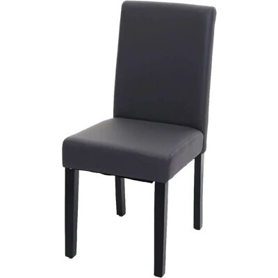 DÉCOSHOP26 - 040002315 - Gris mate - Cuero sintético - Silla de comedor DÉCOSHOP26 - 040002315 - Gris mate - Cuero sintético - Silla de comedor
