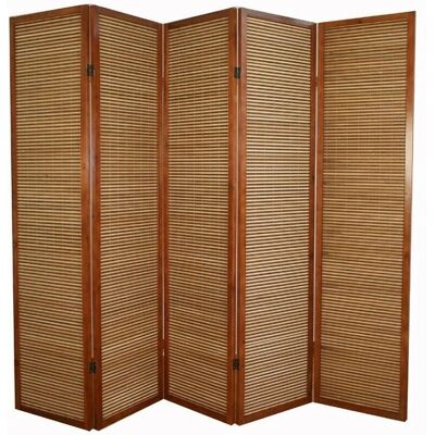 Décoshop26 - PAR06068 - Marrón - 5-panel - Room divider Décoshop26 - PAR06068 - Marrón - 5-panel - Room divider