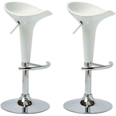 MOBIKASA Juego de 2 Taburetes de Barra en Forma de Trompeta - Altura Ajustable MOBIKASA Juego de 2 Taburetes de Barra en Forma de Trompeta - Altura Ajustable