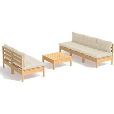 HELLOSHOP26 - Conjunto de Muebles de Jardín - 6 Piezas con Cojines HELLOSHOP26 - Conjunto de Muebles de Jardín - 6 Piezas con Cojines