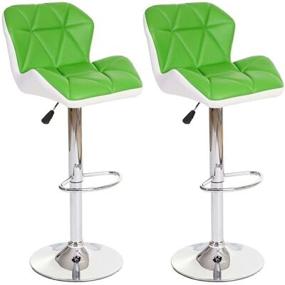 DÉCOSHOP26 - TAB04023 - Vert/Blanc - Cuir PU - Tabouret de bar - Publicité DÉCOSHOP26 - TAB04023 - Vert/Blanc - Cuir PU - Tabouret de bar - Publicité