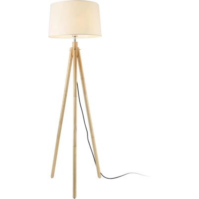HelloShop26 - Lámpara pie - finitura legnoitàl bianca - 153 cm HelloShop26 - Lámpara pie - finitura legnoitàl bianca - 153 cm