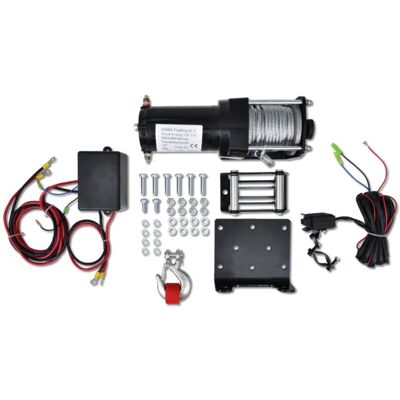Helloshop26 Cabrestante eléctrico 12V 1236kg - Winch Helloshop26 Cabrestante eléctrico 12V 1236kg - Winch