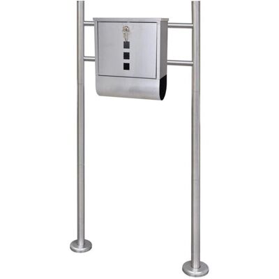 HelloShop26 Casella Postale In Acciaio Inox Moderno - 120cm HelloShop26 Casella Postale In Acciaio Inox Moderno - 120cm