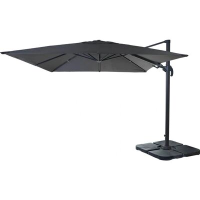 Décoshop26 - Sombrilla de patio comercial cuadrada - Antracita Décoshop26 - Sombrilla de patio comercial cuadrada - Antracita