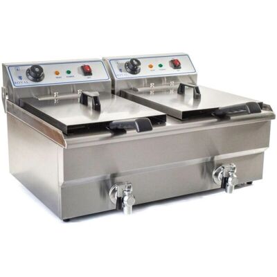 Helloshop26 Modello 3614029 - Friggitrice elettrica doppia 16L Helloshop26 Modello 3614029 - Friggitrice elettrica doppia 16L