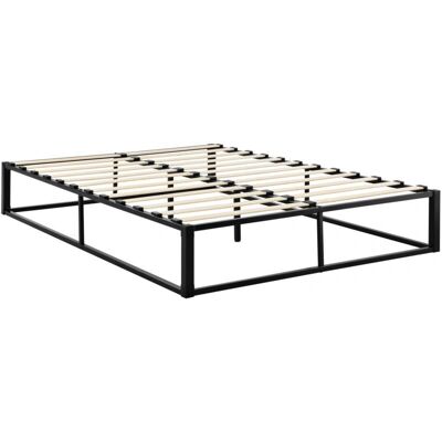 DÉCOSHOP26 - 030002676 - acero negro - 180x200 cm - Cama DÉCOSHOP26 - 030002676 - acero negro - 180x200 cm - Cama