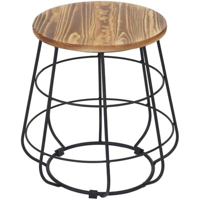 DecoShop26 Mesita de Noche - Madera de Pino Industrial - 35cm DecoShop26 Mesita de Noche - Madera de Pino Industrial - 35cm