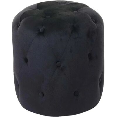 Décoshop26 - 040005336 - negro terciopelo 42x39 cm - Ottoman Décoshop26 - 040005336 - negro terciopelo 42x39 cm - Ottoman