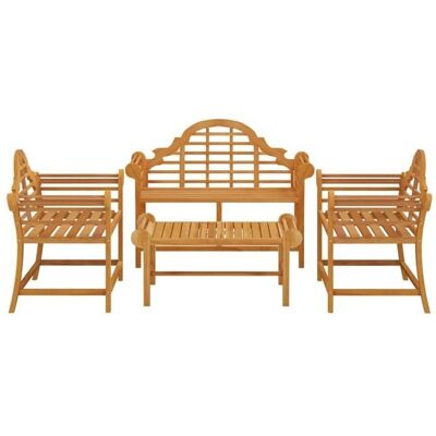 Unknown - 02_0016247 - Teak - 4 pcs - Juego de muebles de jardín Unknown - 02_0016247 - Teak - 4 pcs - Juego de muebles de jardín