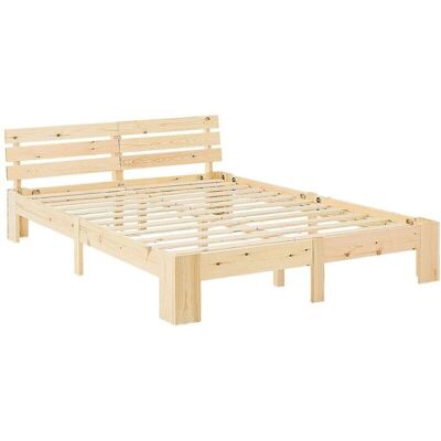 Décoshop26 - LIT06162 - 140x200 cm - madera de pino - Bed Décoshop26 - LIT06162 - 140x200 cm - madera de pino - Bed