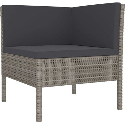 HELLOSHOP26 - Conjunto de Muebles de Jardín - Gris, Ratán de Resina, 4 Piezas HELLOSHOP26 - Conjunto de Muebles de Jardín - Gris, Ratán de Resina, 4 Piezas
