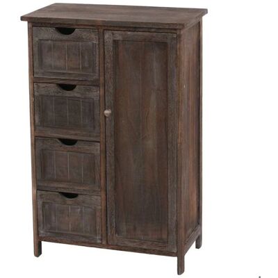 Décoshop26 - Comò stile vintage 82x55x30cm Legno di paulownia Marrone Décoshop26 - Comò stile vintage 82x55x30cm Legno di paulownia Marrone