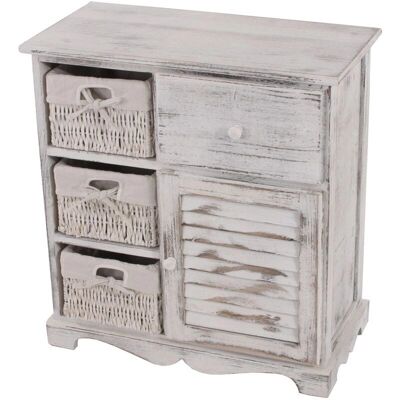 Décoshop26 Cama vintage blanca con 3 cajones - Chester Drawers Décoshop26 Cama vintage blanca con 3 cajones - Chester Drawers