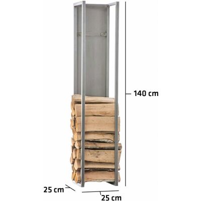 Décoshop26 Estante de Leñero de Acero Inoxidable - Estable 140cm Décoshop26 Estante de Leñero de Acero Inoxidable - Estable 140cm