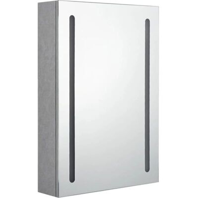 Helloshop26 - Mueble de baño con espejo LED 50x13x70 cm gris - Gris - Mueble de baño Helloshop26 - Mueble de baño con espejo LED 50x13x70 cm gris - Gris - Mueble de baño