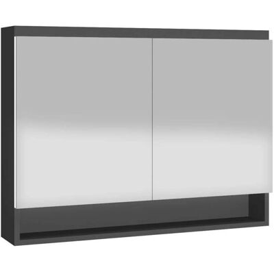 HelloShop26 - Gabinete con espejo - 80x15x60 cm HelloShop26 - Gabinete con espejo - 80x15x60 cm
