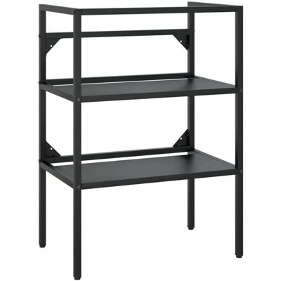 HelloShop26 - Estructura para lavabo de baño 59 x 38 x 83 cm hierro negro - Negro - 59x38x83 cm - Estructura para lavabo de baño HelloShop26 - Estructura para lavabo de baño 59 x 38 x 83 cm hierro negro - Negro - 59x38x83 cm - Estructura para lavabo de baño