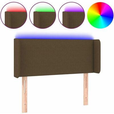 DÉCOSHOP26 Cabecero marrón oscuro con LED - Cabecero DÉCOSHOP26 Cabecero marrón oscuro con LED - Cabecero