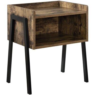 HelloShop26 - 52cm - Madera - Negro - Mesita de noche HelloShop26 - 52cm - Madera - Negro - Mesita de noche