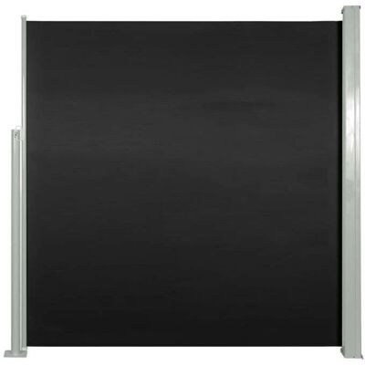 Helloshop26 - Toldo lateral retráctil 140x300cm Negro - Protección jardín terraza Helloshop26 - Toldo lateral retráctil 140x300cm Negro - Protección jardín terraza
