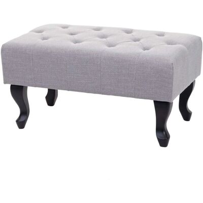 DECOSHOP26 - Chesterfield - Gray fabric - Ottoman DECOSHOP26 - Chesterfield - Gray fabric - Ottoman
