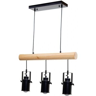 DÉCOSHOP26 - 040004050 - 3-spot - Métal noir - Suspension - Publicité DÉCOSHOP26 - 040004050 - 3-spot - Métal noir - Suspension - Publicité