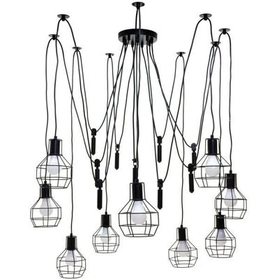 DÉCOSHOP26 - 040004057 - Negro - Metal Lámpara colgante DÉCOSHOP26 - 040004057 - Negro - Metal Lámpara colgante