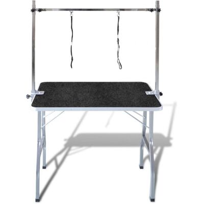 Helloshop26 - Table de Toilettage pour Chiens - Hauteur Réglable, Surface Antidérapante Helloshop26 - Table de Toilettage pour Chiens - Hauteur Réglable, Surface Antidérapante