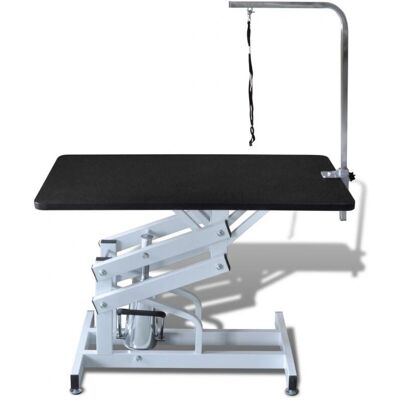 Helloshop26 - Tavolo di toelettatura per cani regolabile idraulicamente - Superficie antiscivolo - 60kg max Helloshop26 - Tavolo di toelettatura per cani regolabile idraulicamente - Superficie antiscivolo - 60kg max