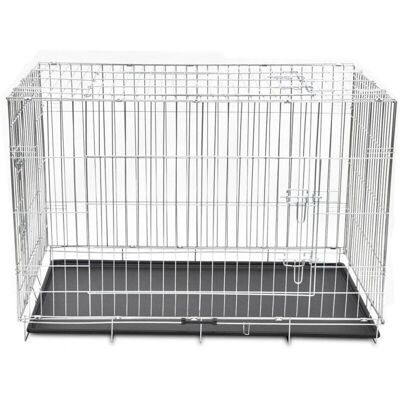 Helloshop26 - Cage pour chiens en acier galvanisé XXL 121x74x83cm Helloshop26 - Cage pour chiens en acier galvanisé XXL 121x74x83cm