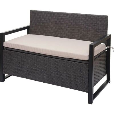 Décoshop26 Banco de jardín - Gris - 2 plazas - Almacenamiento - Muebles de jardín Décoshop26 Banco de jardín - Gris - 2 plazas - Almacenamiento - Muebles de jardín