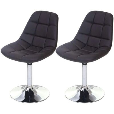 DÉCOSHOP26 - CDS04420 - Marrón - Sintético - Sillas de comedor DÉCOSHOP26 - CDS04420 - Marrón - Sintético - Sillas de comedor