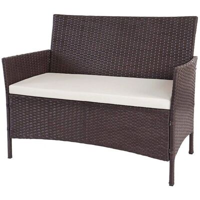 DÉCOSHOP26 Modello MDJ04136 Panchina da Giardino - Marrone Jaspeado, Con Braccioli DÉCOSHOP26 Modello MDJ04136 Panchina da Giardino - Marrone Jaspeado, Con Braccioli