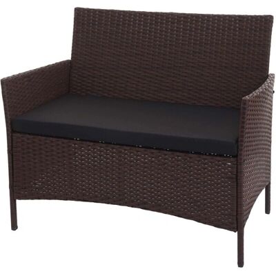 Décoshop26 Sofá de Jardín - Cojines Marrón y Negros - Muebles de Jardín Décoshop26 Sofá de Jardín - Cojines Marrón y Negros - Muebles de Jardín