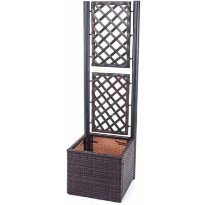 DÉCOSHOP26 Enrejado de polirratán para jardín 142x43x43cm marrón - Enrejado de jardín DÉCOSHOP26 Enrejado de polirratán para jardín 142x43x43cm marrón - Enrejado de jardín