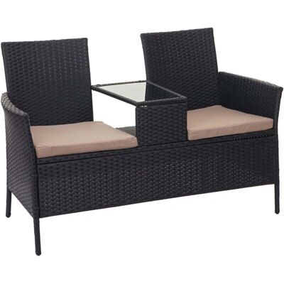 DÉCOSHOP26 Conjunto de Banco de Jardín con Mesa - Muebles de Jardín DÉCOSHOP26 Conjunto de Banco de Jardín con Mesa - Muebles de Jardín