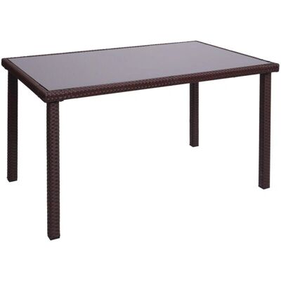 Décoshop26 Modelo 040005069 - Mesa de jardín 120x75cm, poliratán, marrón Décoshop26 Modelo 040005069 - Mesa de jardín 120x75cm, poliratán, marrón