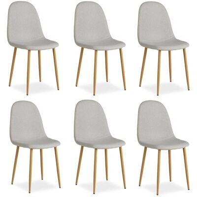 Décoshop26 - CDS06304 - Tela gris - Dining chairs Décoshop26 - CDS06304 - Tela gris - Dining chairs