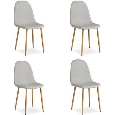 DÉCOSHOP26 - CDS06204 - Tela gris - Silla de comedor DÉCOSHOP26 - CDS06204 - Tela gris - Silla de comedor