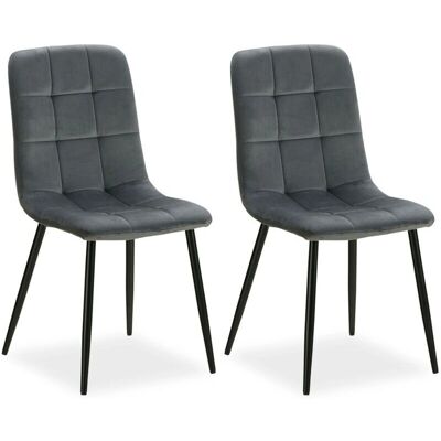 DECOSHOP26 - CDS06102 - Terciopelo gris - Dining Chair DECOSHOP26 - CDS06102 - Terciopelo gris - Dining Chair